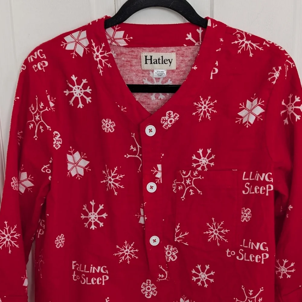 Hatley Women's Flannel Nightgown SMALL Christmas Holidays Snowflakes Sleep Shirt